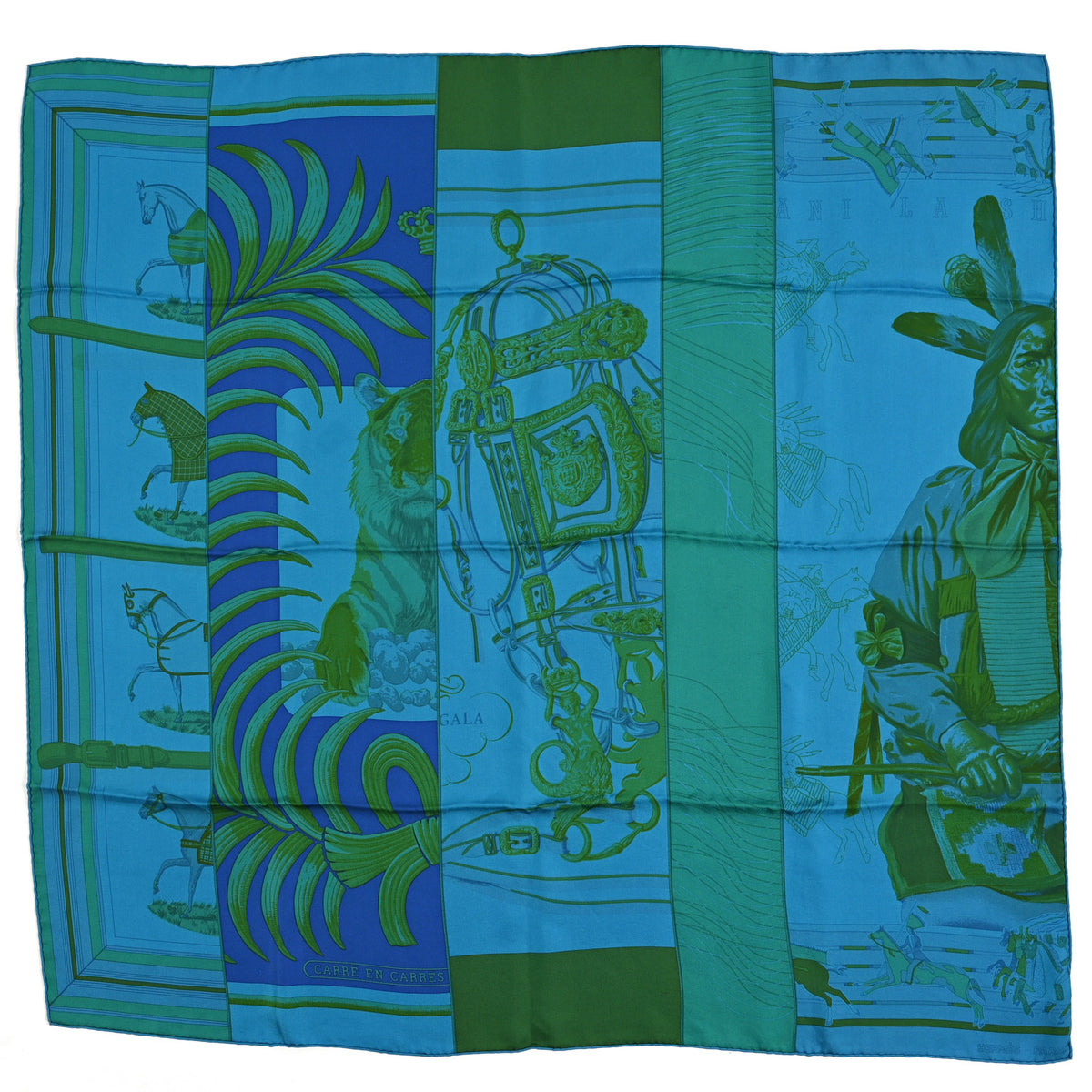 Silk Dip Dye Carre En Carres Scarf 90