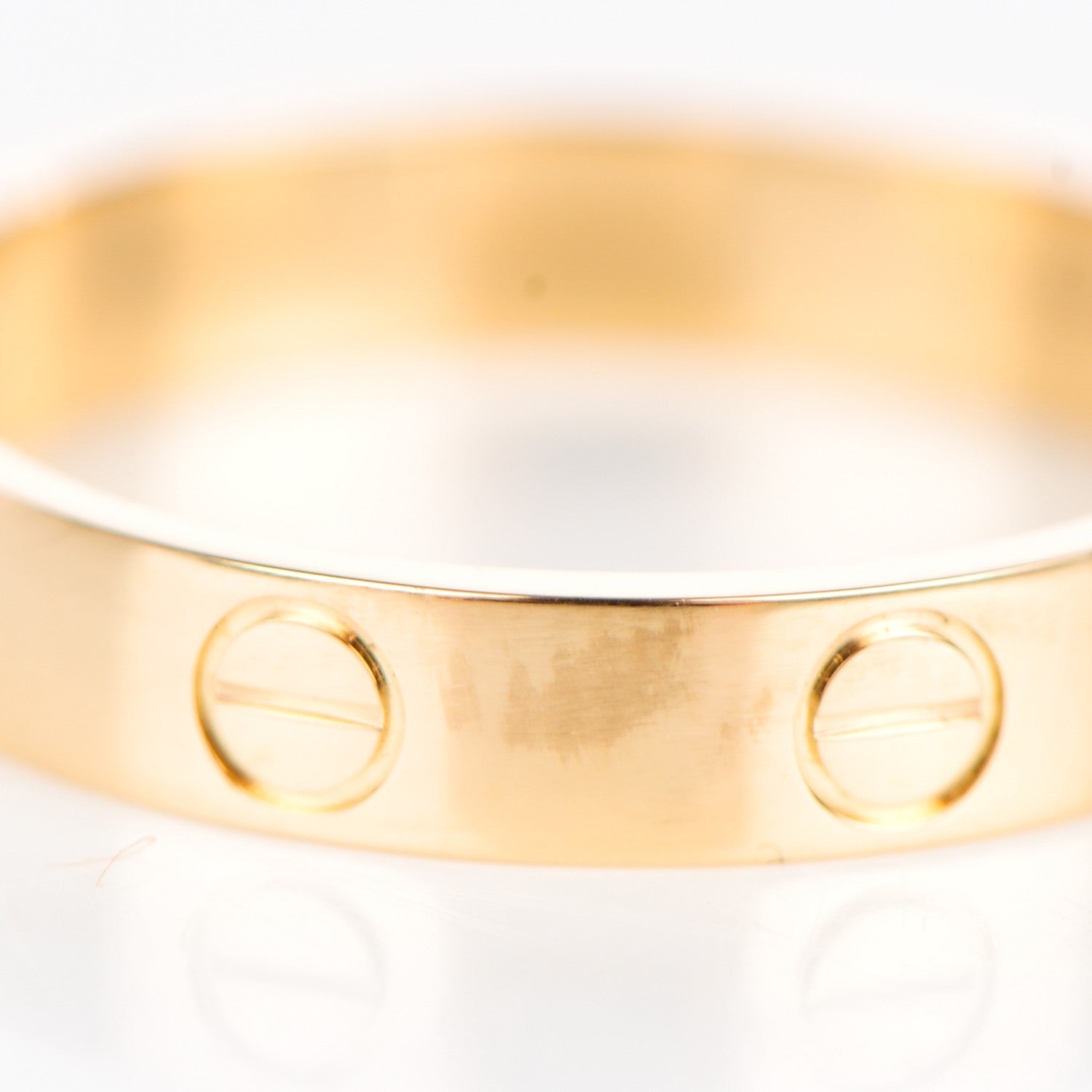 Cartier 18K Yellow Gold 4mm LOVE Wedding Band Ring 55 7.25 6 of 6