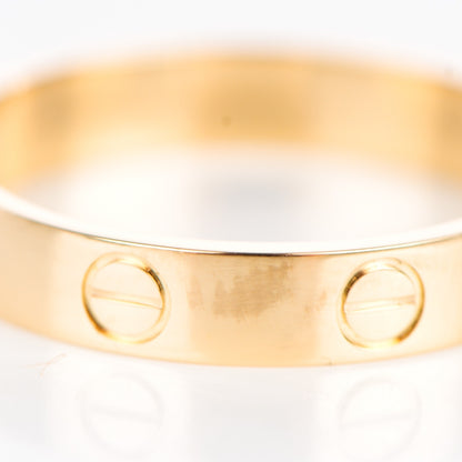 Cartier 18K Yellow Gold 4mm LOVE Wedding Band Ring 55 7.25 6 of 6