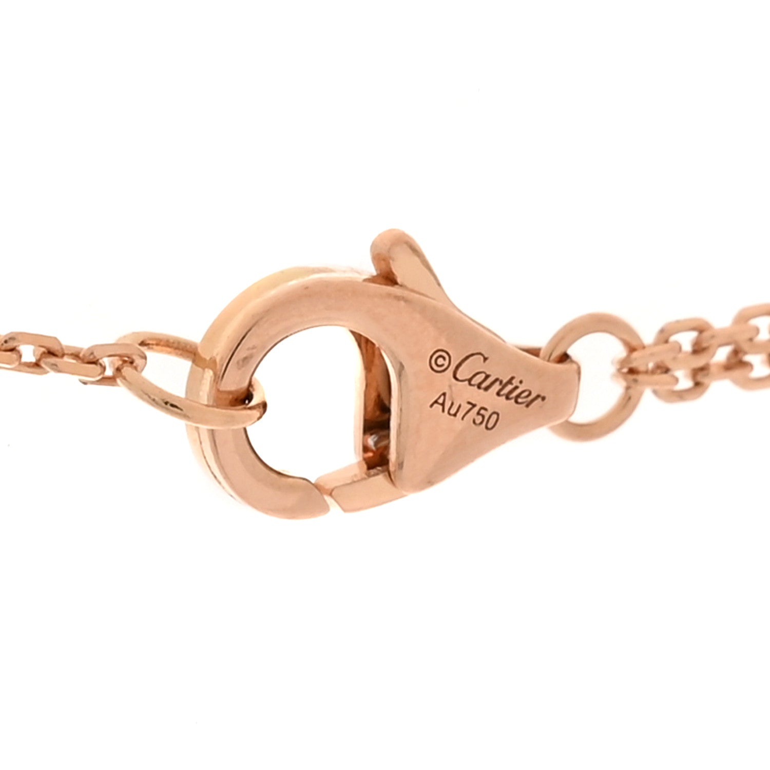 Cartier 18K Pink Yellow White Gold Trinity Double Chain Pendant Necklace 4 of 6