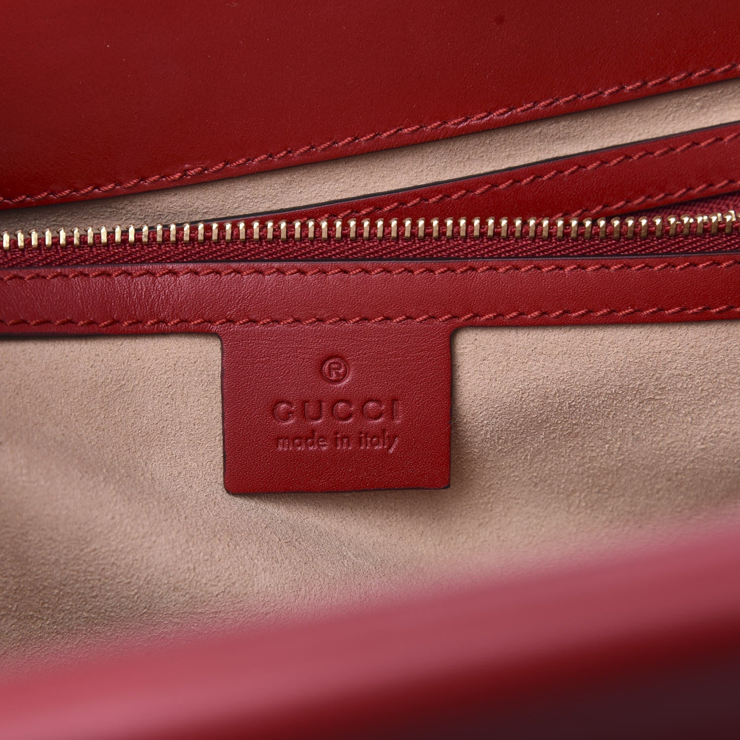Gucci Nappa Bamboo Medium Nymphaea Top Handle Bag Hibiscus Red 6 of 10