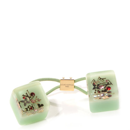 Louis Vuitton Swarovski Crystal Resin Inclusion Hair Cubes Turquoise 1 of 5