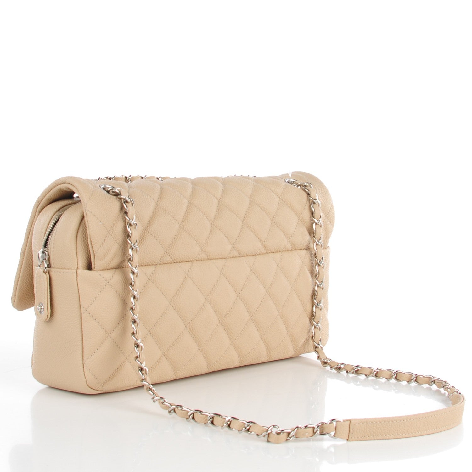 Chanel Caviar Quilted Jumbo Easy Flap Beige 3 of 7