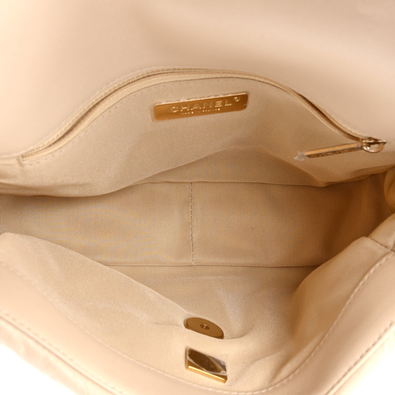 Chanel Lambskin Quilted Medium Chanel 19 Flap Beige 5 of 14