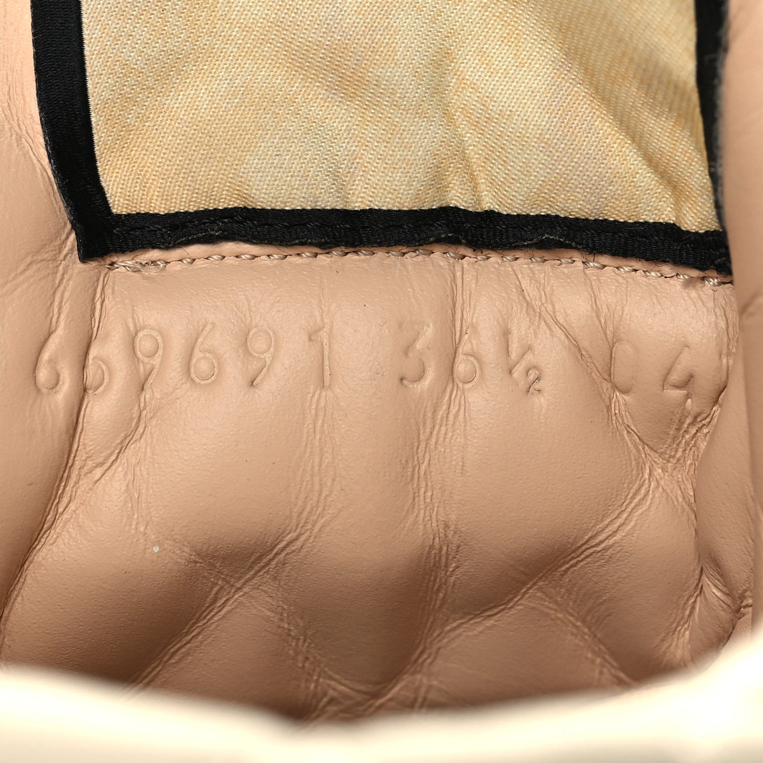 Gucci Calfskin GG Supreme Monogram Nappa Quilted Lace Up Ankle Boots 36.5 Mystic White Beige 6 of 8