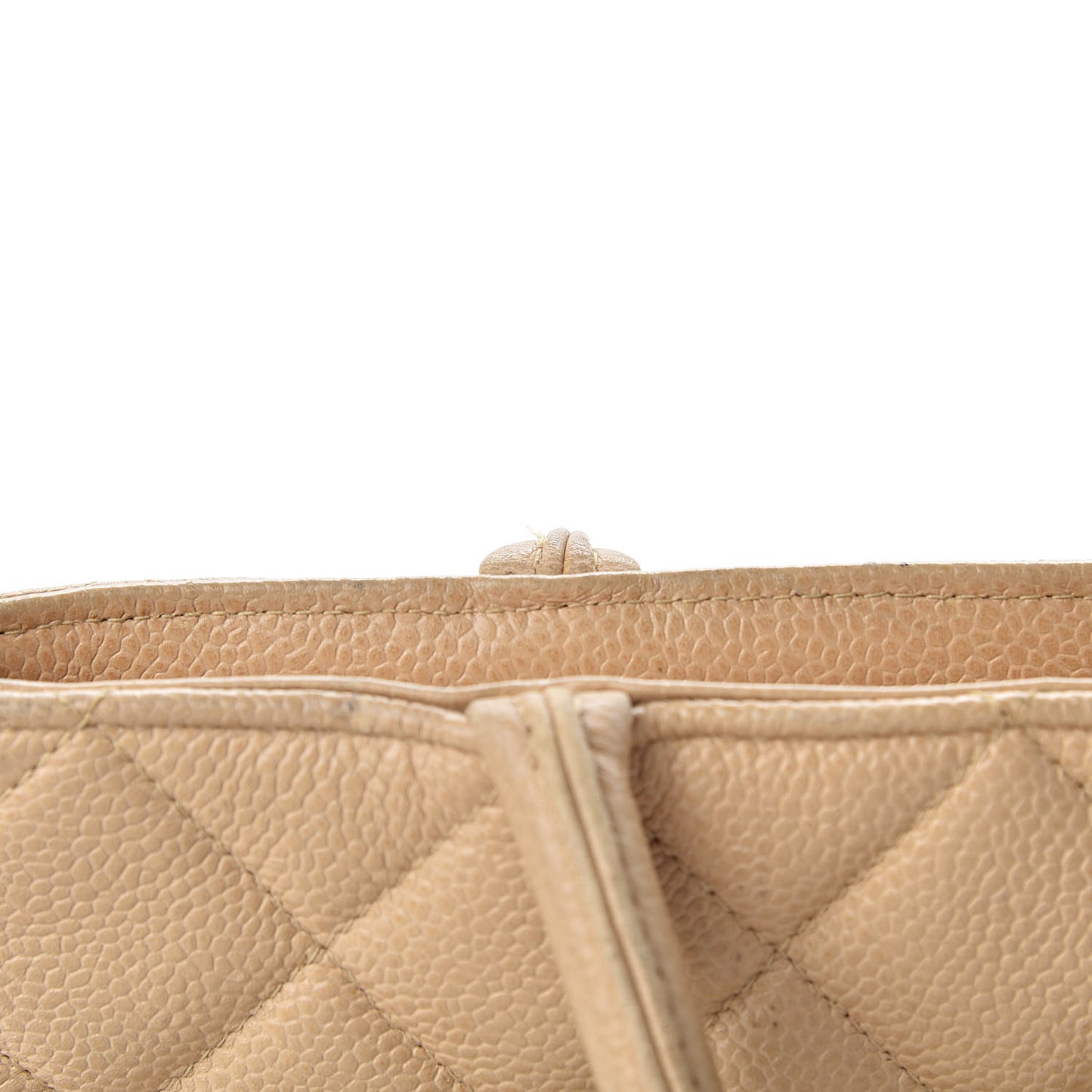 Caviar Quilted Medallion Tote Beige