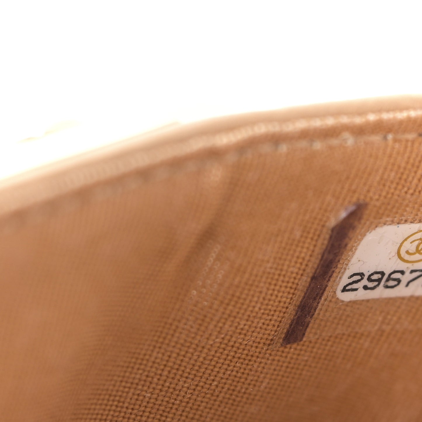 Lambskin Quilted Boy Card Holder Beige