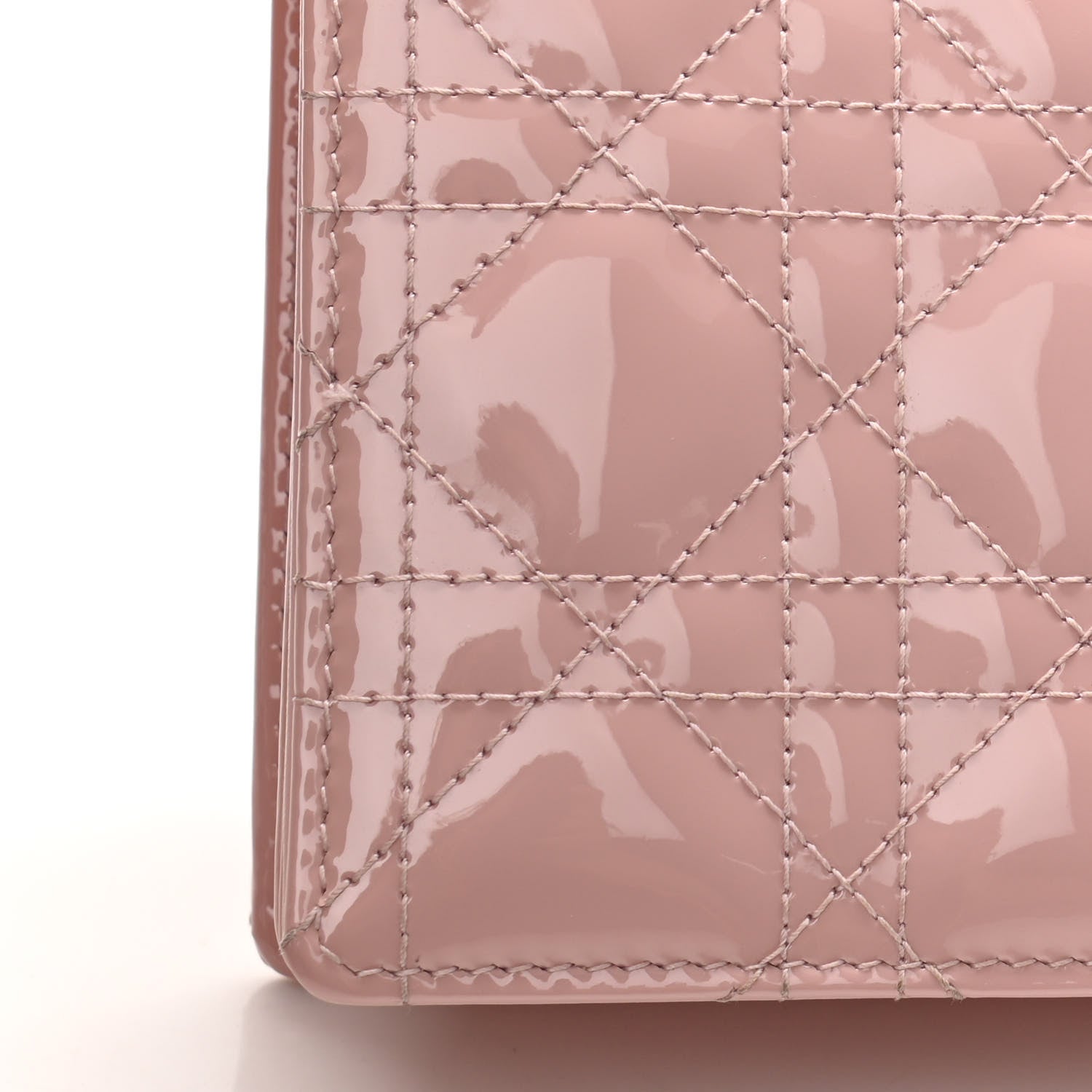 Christian Dior Patent Cannage Lady Dior Clutch Rose Clair 13 of 14