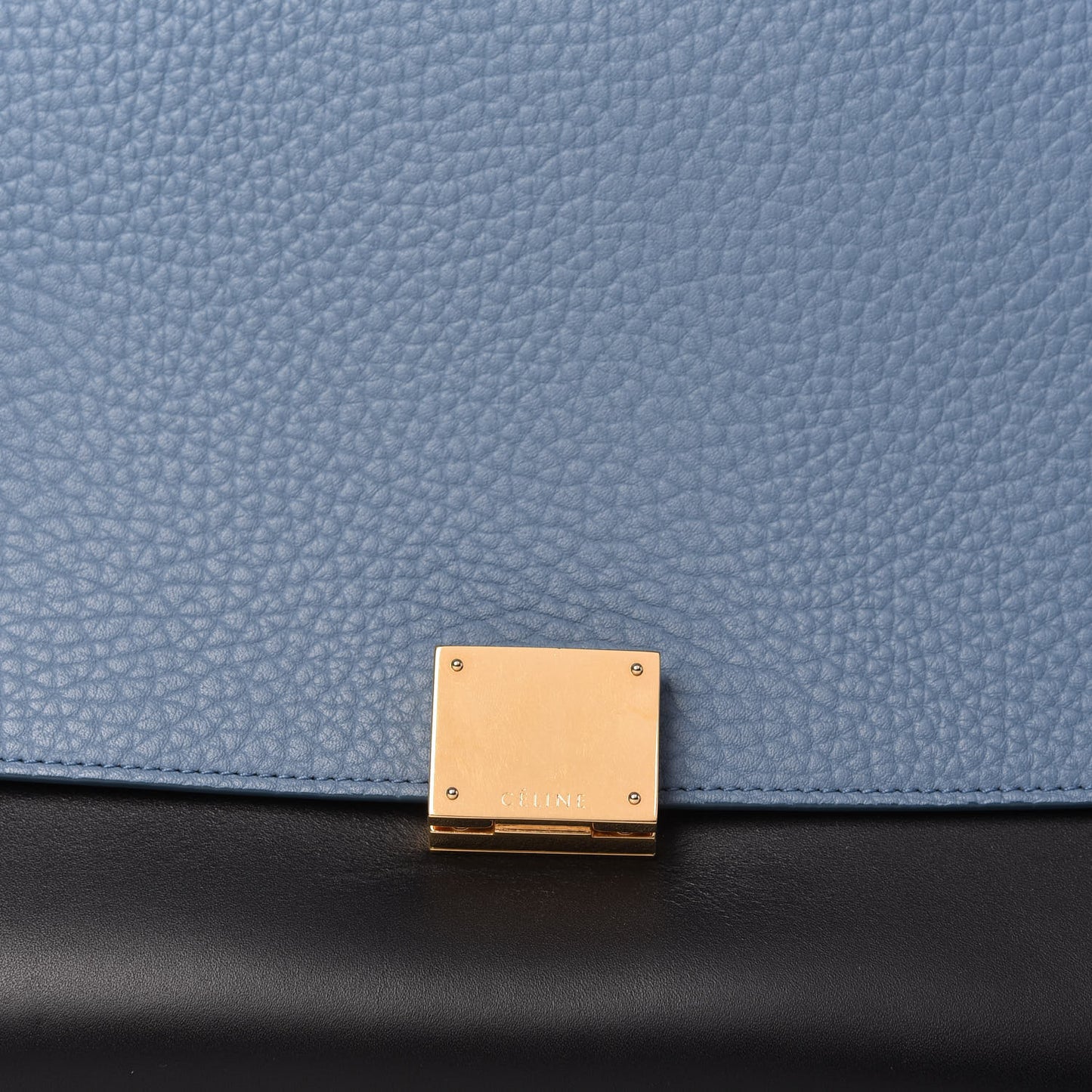 Bullhide Calfskin Grained Nubuck Small Tri-Color Trapeze Medium Blue