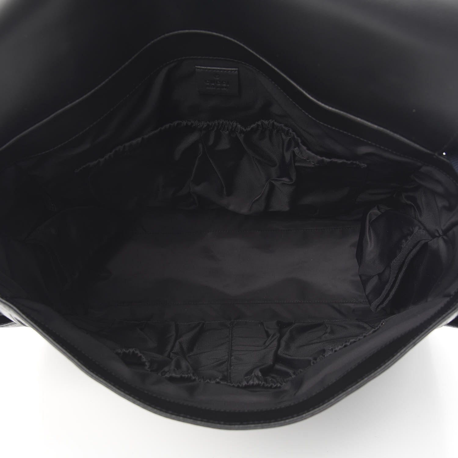 Gucci GG Supreme Monogram Web Messenger Diaper Bag Black Grey 5 of 11