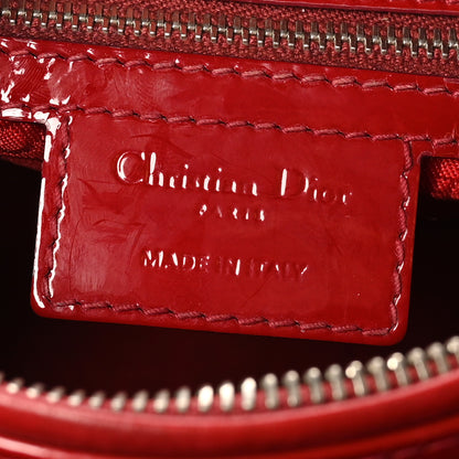 Christian Dior Patent Cannage Medium Lady Dior Red 6 of 10