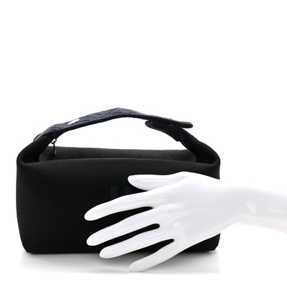 Hermes Canvas Small Bride-A-Brac Pouch Black Bleu Nuit 2 of 9