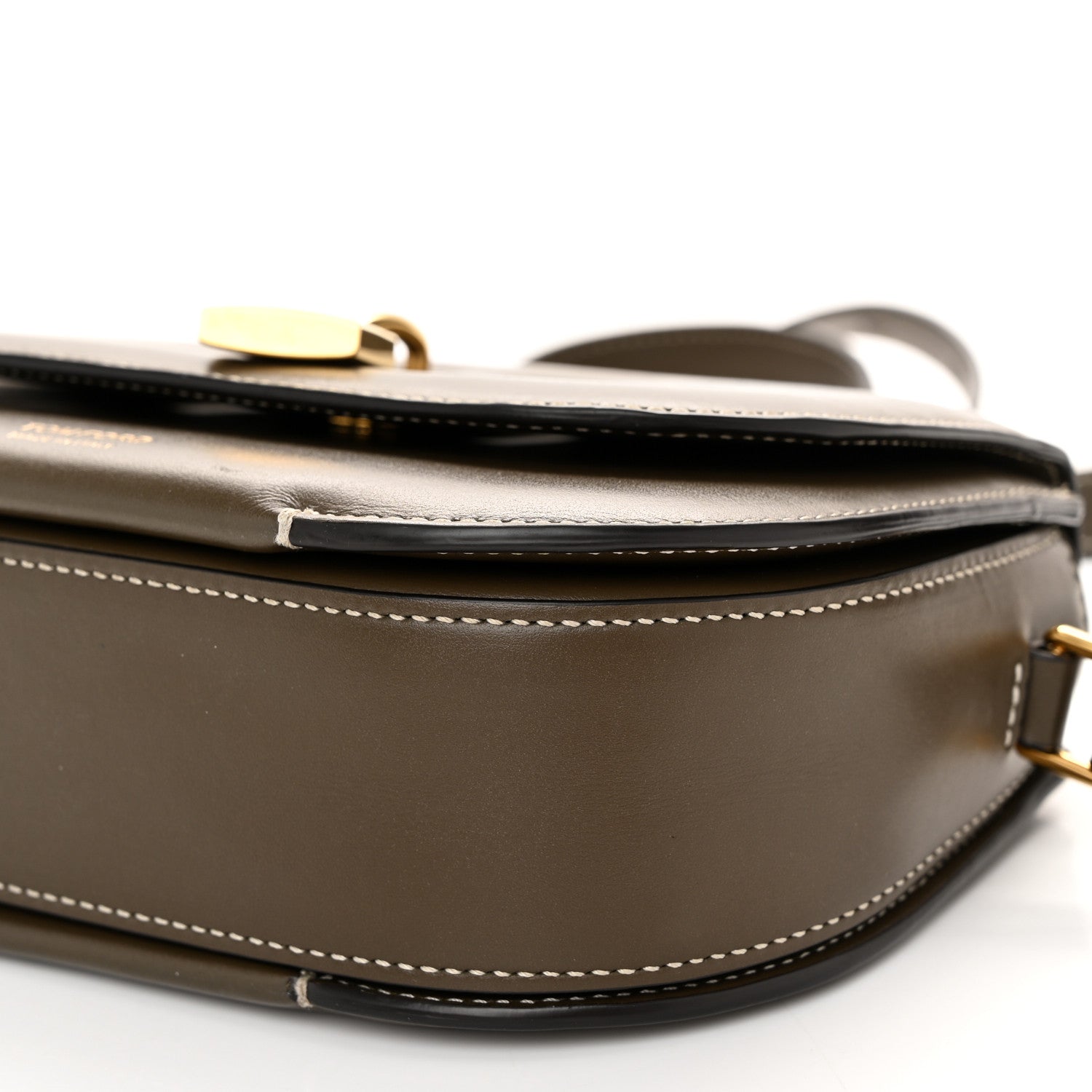 Tom Ford Smooth Calfskin Padlock Saddle Crossbody Bag Green 9 of 11