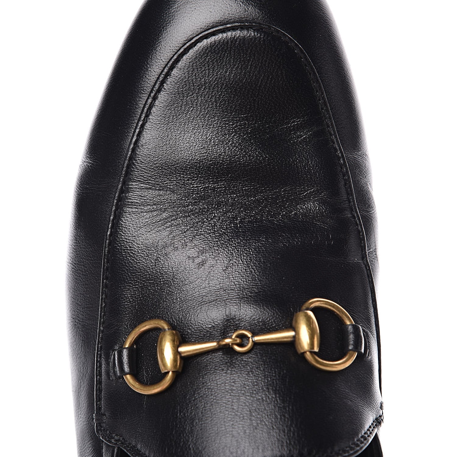 Gucci Lambskin Womens Brixton Horsebit Loafers 36 Black 10 of 14