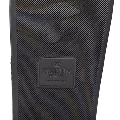 Valentino Garavani Rubber Rockstud Slide Sandals 38 Black 6 of 8