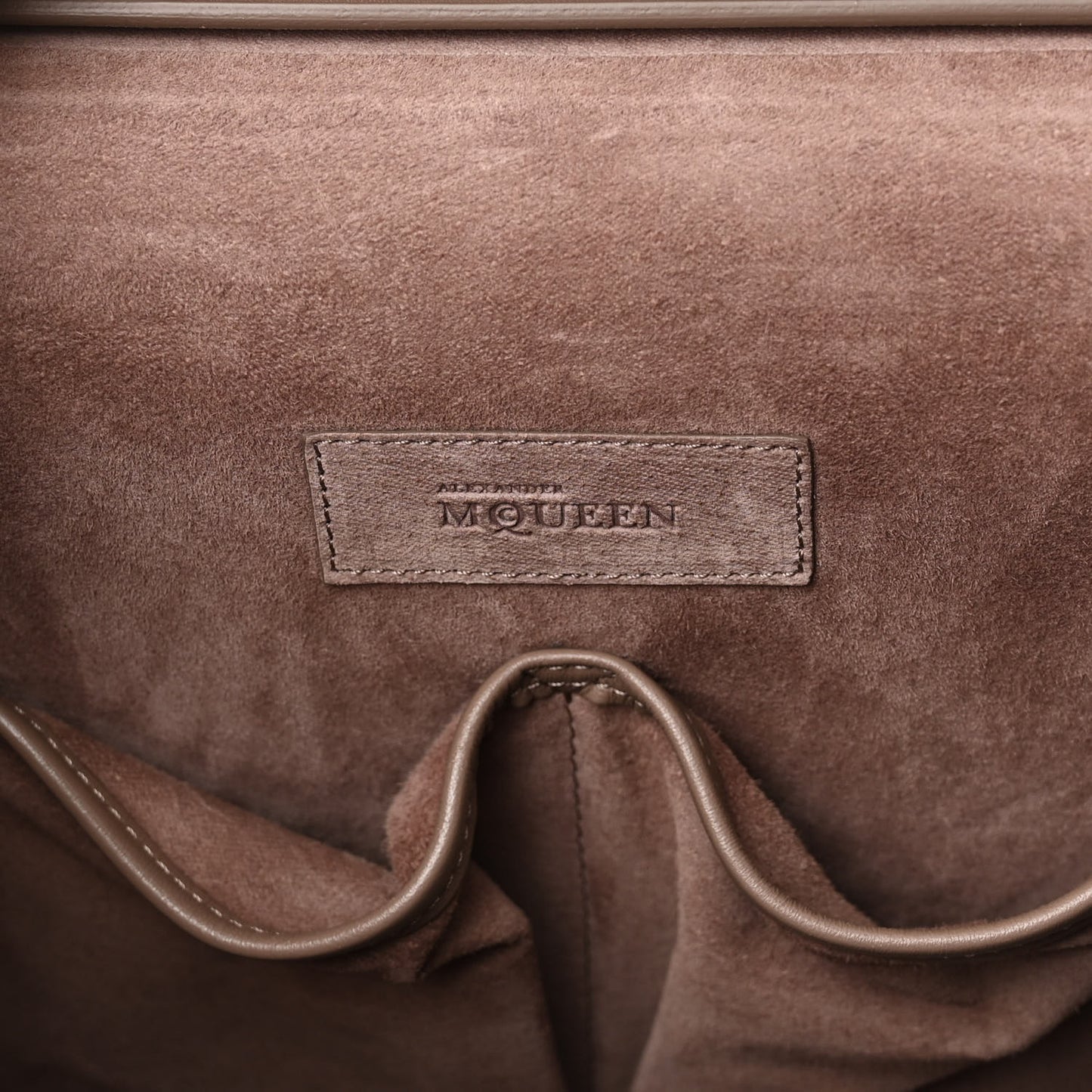 Calfskin Embossed Suede Large Heroine Tan