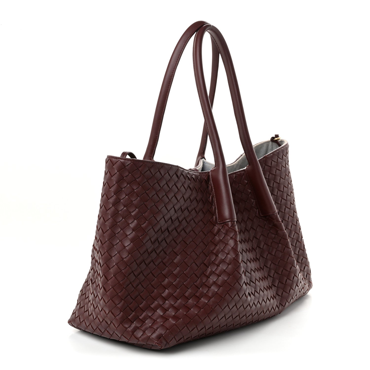 Bottega Veneta Calfskin Intrecciato Pinacoteca Reversible Tote Madder Brown Lunar 4 of 11