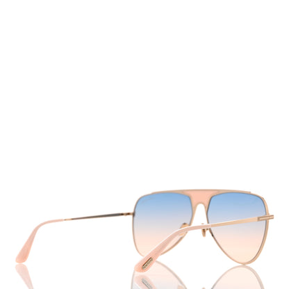 Tom Ford Metal Resin Ethan Pilot Sunglasses Pink Gradient 4 of 8