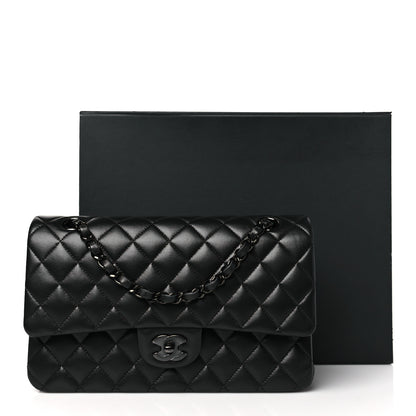 Chanel Lambskin Quilted Medium Double Flap So Black 11 of 11