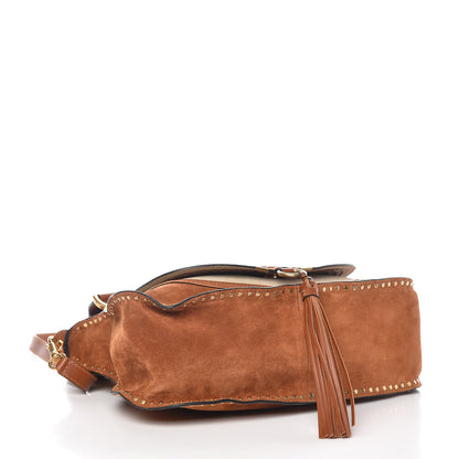 Chloe Suede Calfskin Braided Medium Marcie Satchel Caramel 5 of 17