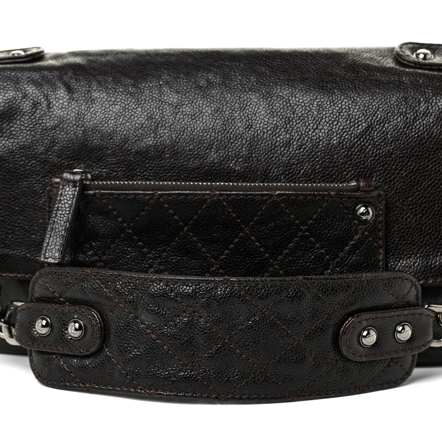 Chanel Glazed Caviar Small Pocket In The City Shoulder Bag Brown 26 of 26