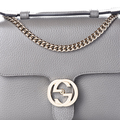 Gucci Dollar Calfskin Interlocking G Top Handle Shoulder Bag Loess 13 of 13