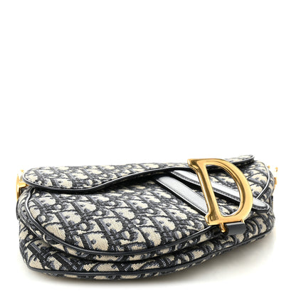 Christian Dior Oblique Saddle Bag Blue 4 of 10