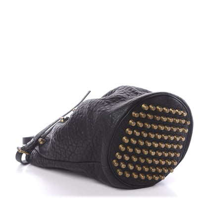 Alexander Wang Pebbled Lambskin Diego Bucket Black Antique Brass Hardware 3 of 7