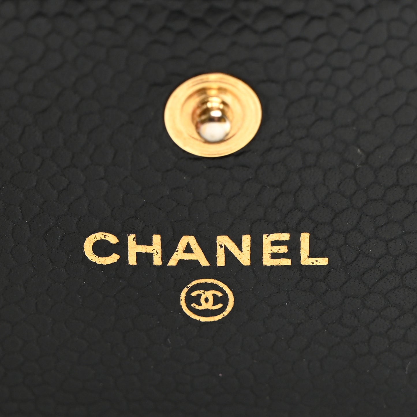 Caviar Quilted Long Flap Wallet Black