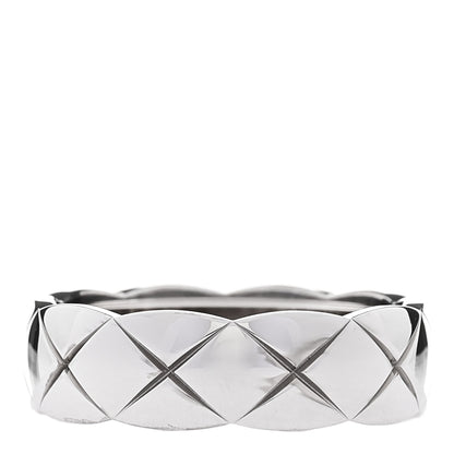Chanel 18K White Gold Small Coco Crush Ring 62 10 1 of 7