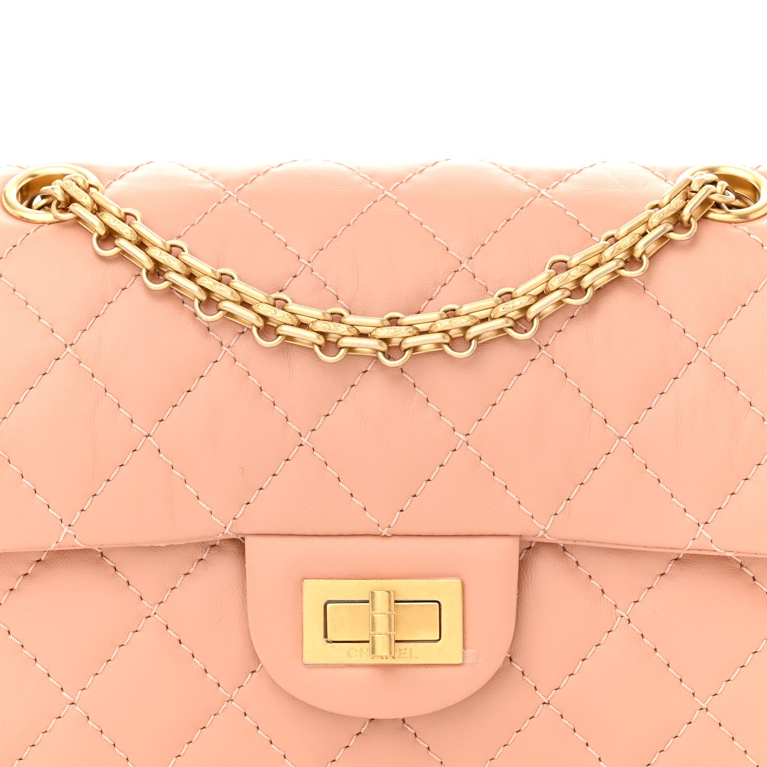 Chanel Aged Calfskin Quilted 2.55 Reissue Mini Flap Beige 8 of 10