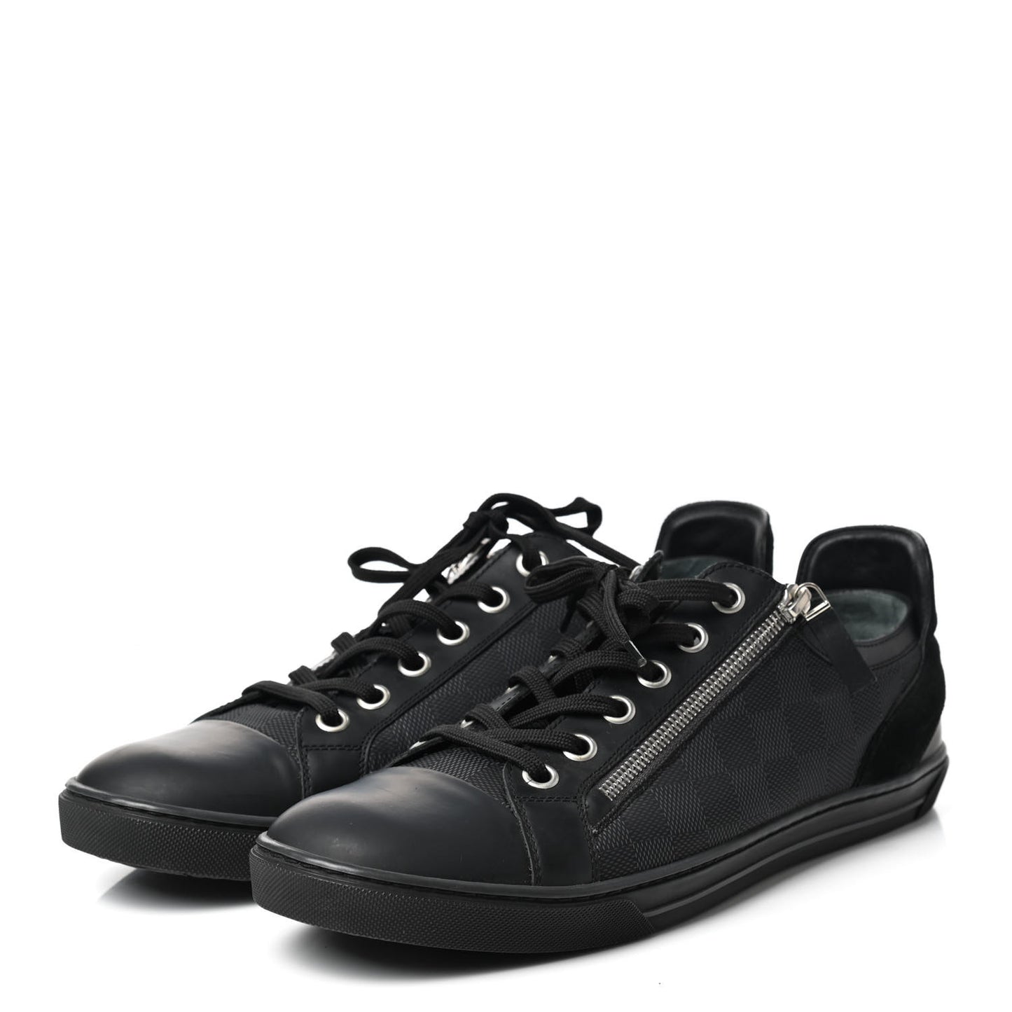 Damier Graphite Calfskin Suede Mens Aventure Sneakers 9