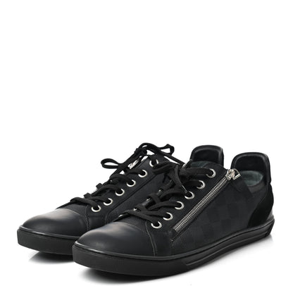 Louis Vuitton Damier Graphite Calfskin Suede Mens Aventure Sneakers 9 3 of 11