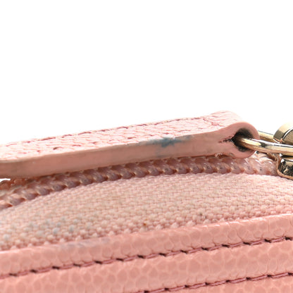 Chanel Caviar Quilted Boy Zip Around Coin Purse Wallet Light Pink 10 of 10