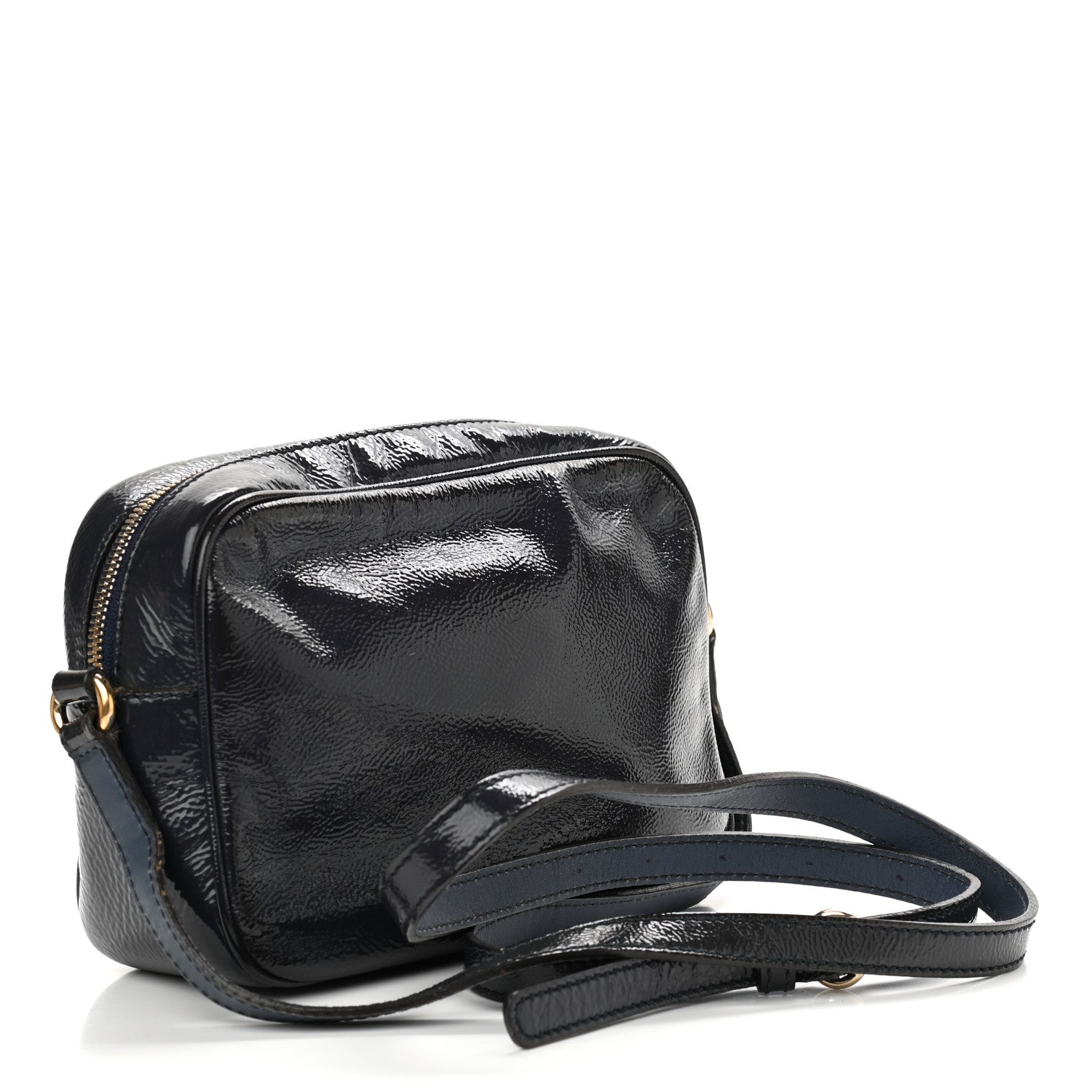 Gucci Vernice Naplack Small Soho Disco Bag Uniform Blue 3 of 15