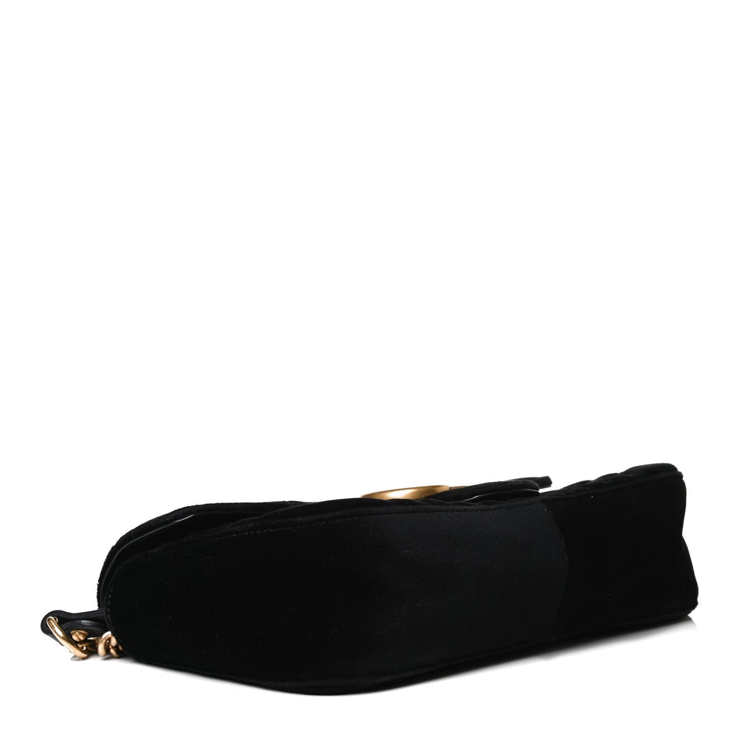 Velvet Matelasse Small GG Marmont Shoulder Bag Black