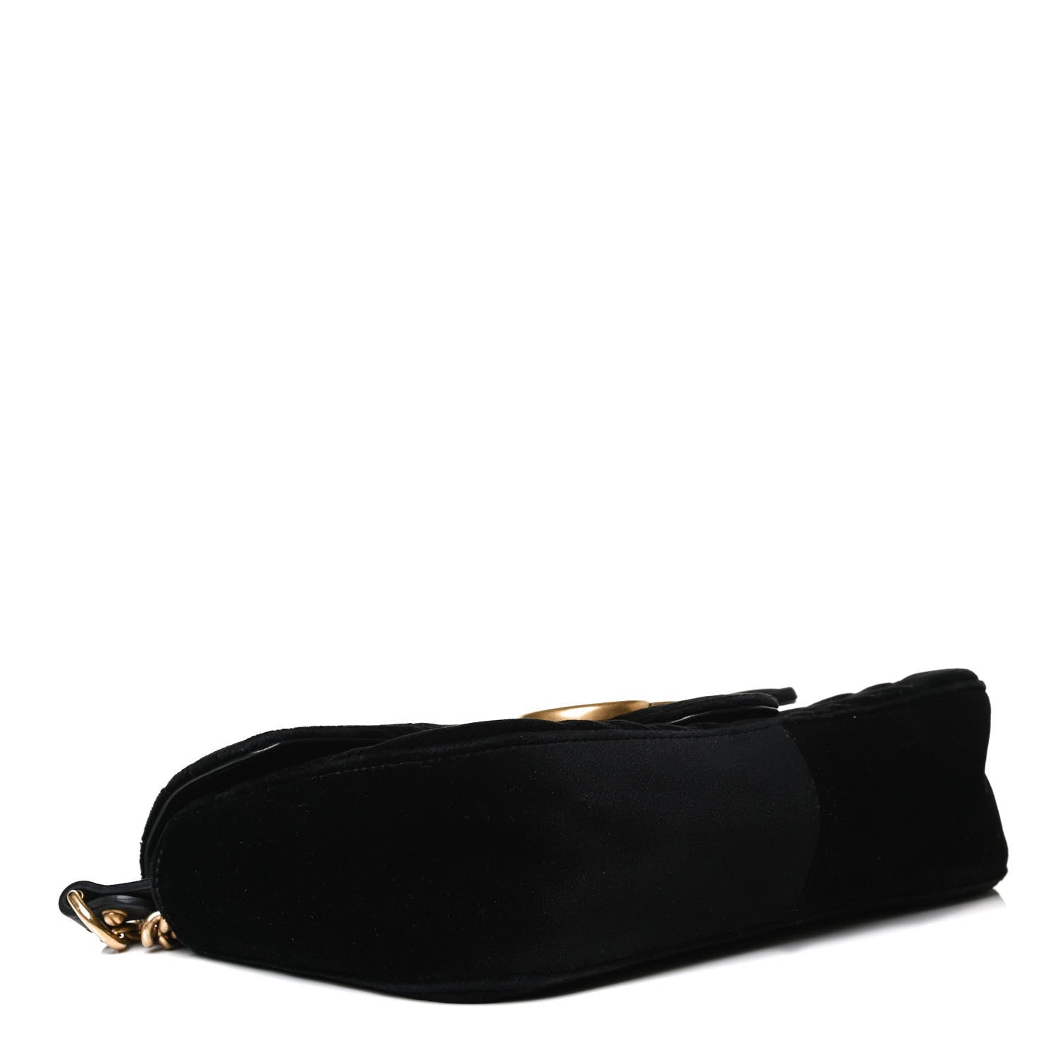 Gucci Velvet Matelasse Small GG Marmont Shoulder Bag Black 4 of 16