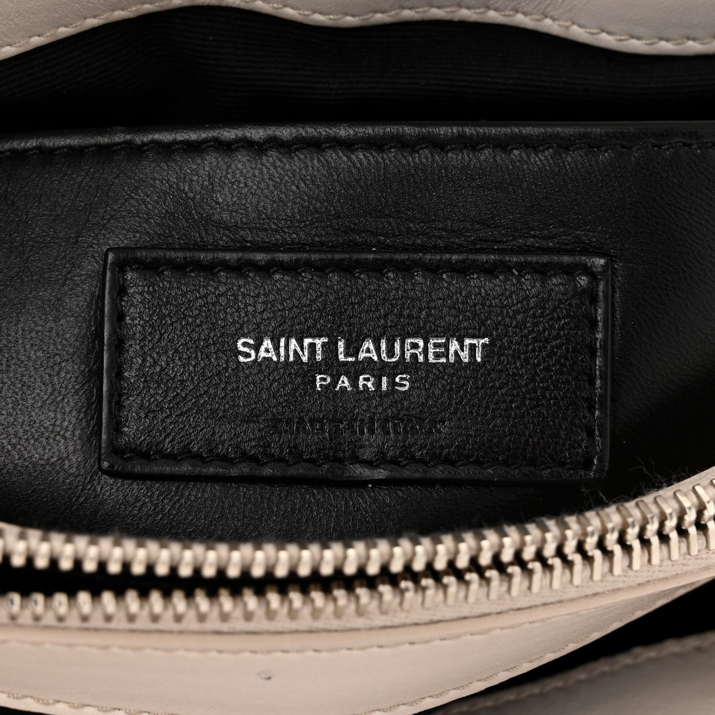 Calfskin Y Quilted Monogram Small Loulou Chain Satchel Ivory