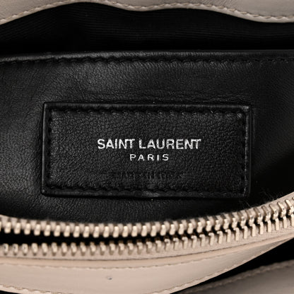 Saint Laurent Calfskin Y Quilted Monogram Small Loulou Chain Satchel Ivory 6 of 12