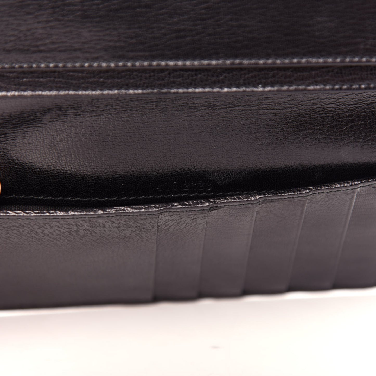 Calfskin G Long Wallet Black