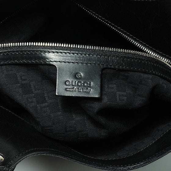 Gucci Canvas Reins Hobo Black 7 of 8