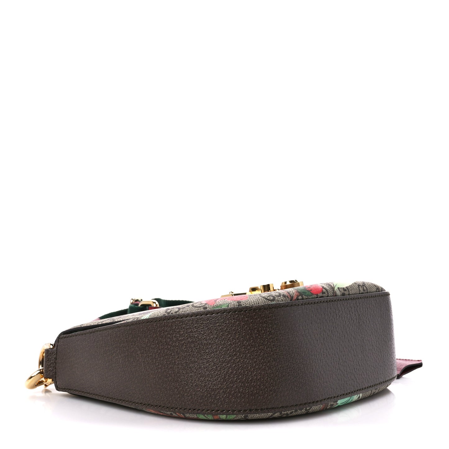 GG Supreme Monogram Tian Web Medium Padlock Messenger Shoulder Bag Beige Multicolor New Acero