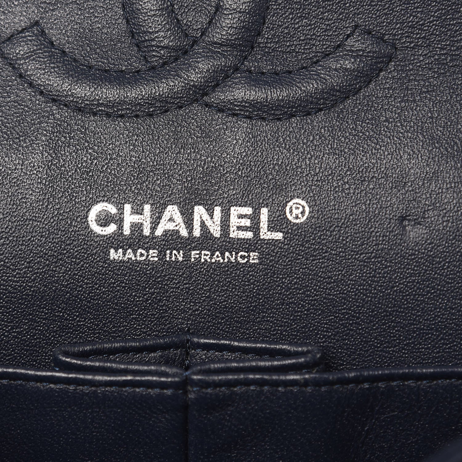 Chanel Lambskin Quilted Medium Double Flap Navy 6 of 16