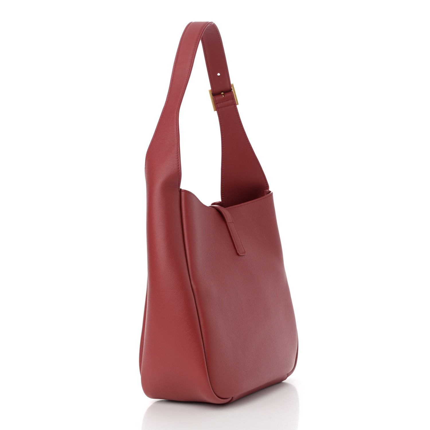 Saint Laurent Smooth Calfskin Small Le 5 A 7 Soft Hobo Red Danger 3 of 9