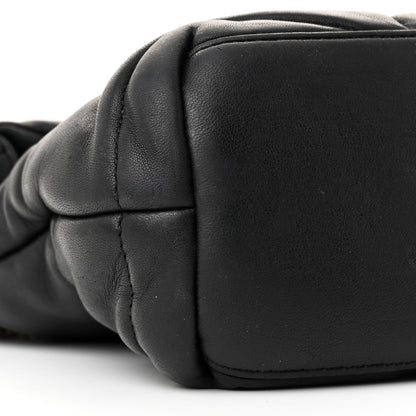 Saint Laurent Lambskin Quilted Small Loulou Puffer Monogram Chain Satchel Black 9 of 12