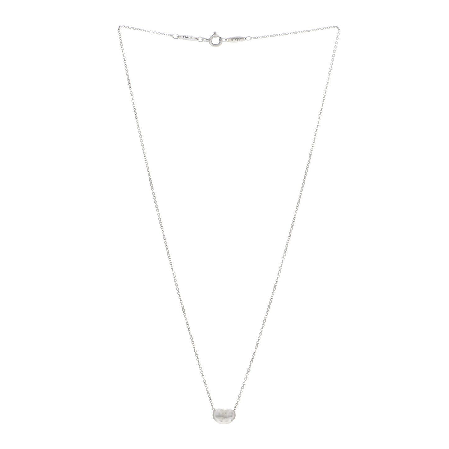 Sterling Silver 9mm Elsa Peretti Bean Pendant Necklace