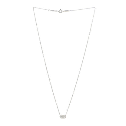 Tiffany Sterling Silver 9mm Elsa Peretti Bean Pendant Necklace 3 of 5