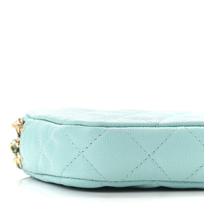 Chanel Caviar Quilted Small Clutch With Chain Light Blue 12 of 13