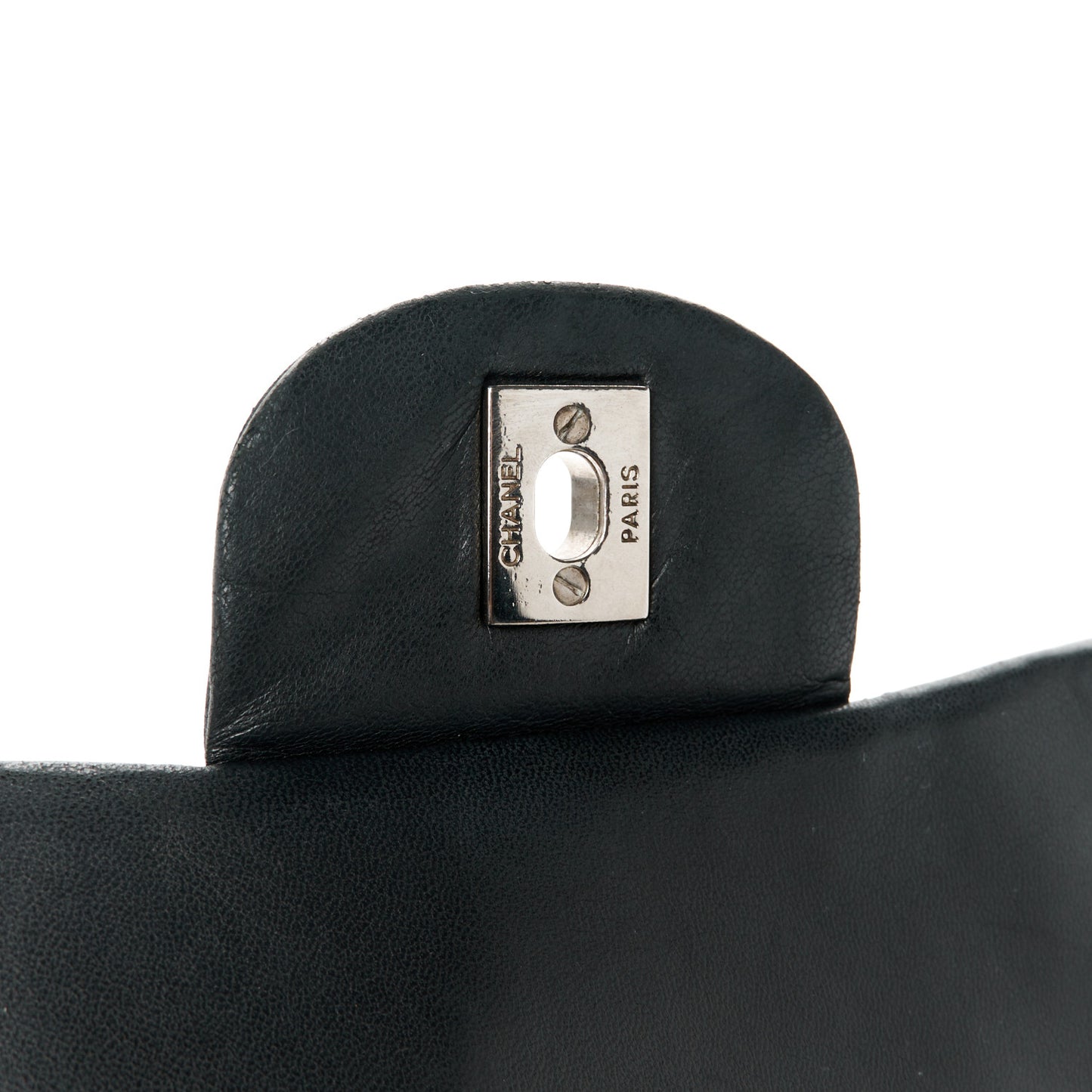 Lambskin Quilted Jumbo Single Flap Black