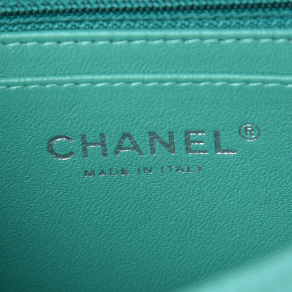 Chanel Iridescent Caviar Quilted Mini Rectangular Flap Green 8 of 15